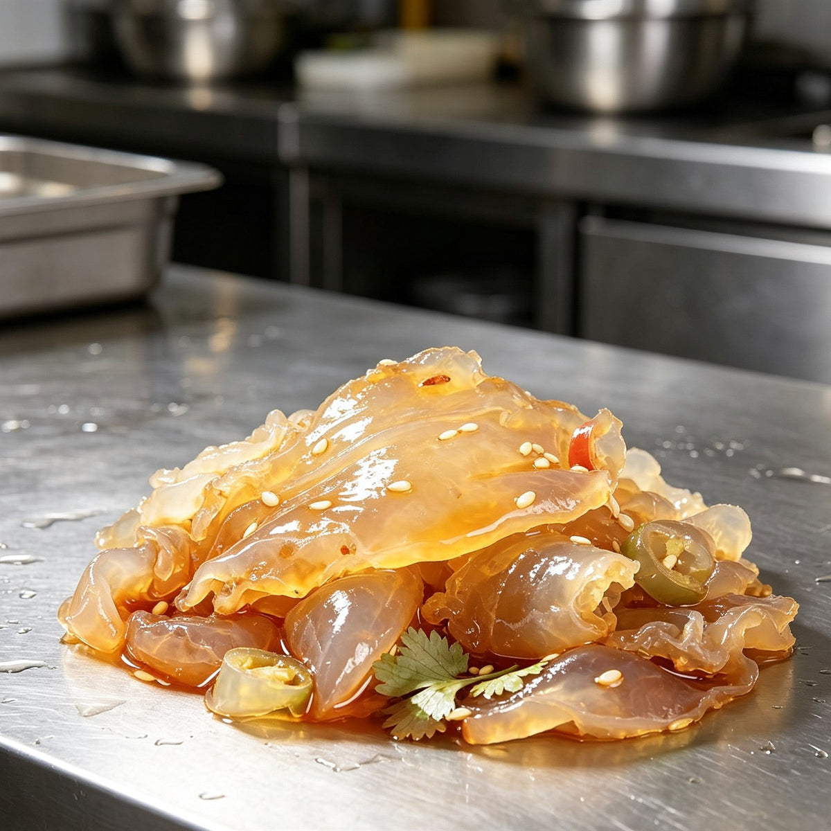 Chilled Sesame Chili Jellyfish Salad