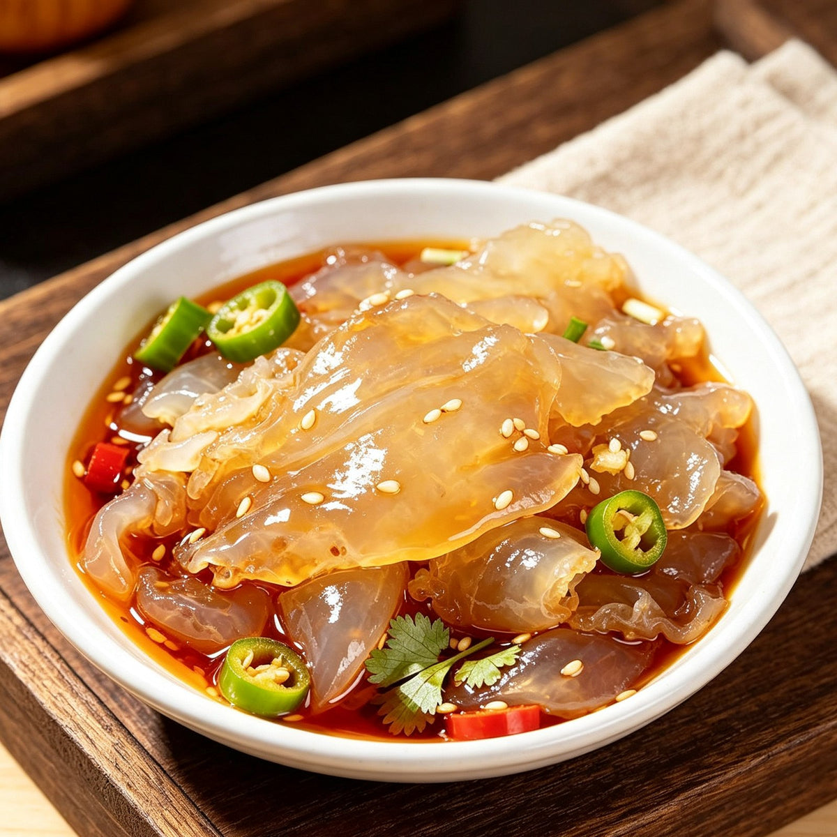Chilled Sesame Chili Jellyfish Salad